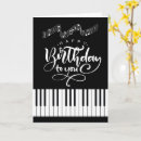Buscar piano tarjetas Blanco y negro