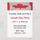 Buscar día de canadá invitaciones Rojo
