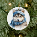 Buscar perro del husky siberiano adornos Festivo