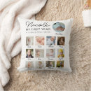 Buscar primer cumpleaños cojines Collage de fotos