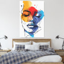 Buscar cara lienzos Colores vibrantes