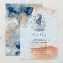 Buscar seahorse invitaciones Azul