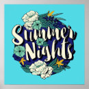 Buscar noche de verano posters Tipografía