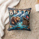 Buscar montaña nevada cojines Monograma