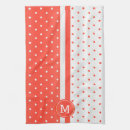 Buscar coral y blanco paños de cocina General y unisex