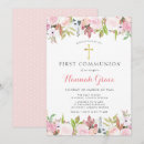 Buscar primera comunión elegante invitaciones Acuarela