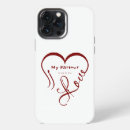 Buscar corazón brillante iphone fundas Te amo