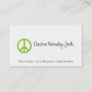 Buscar símbolo paz de tarjetas de visita Amor