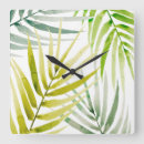 Buscar watercolor relojes de pared Leaves