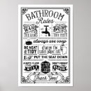 Buscar reglas de baño posters Moderno