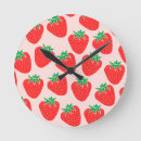 Buscar fresas relojes de pared Rojo