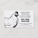 Buscar gallina blanco y negro tarjetas de visita Simple