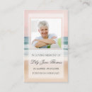 Buscar honor tarjetas de visita Tarjeta de oración conmemorativa