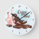 Buscar coffee relojes de pared Acuarela