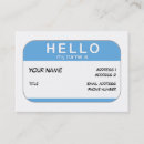 Buscar hola tarjetas de visita Nombre