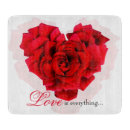 Buscar corazón rojo tablas cortar Rosa