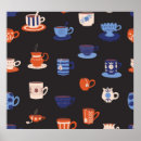 Buscar café posters Dibujado a mano