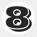 Buscar número 8 pegatinas Para todos