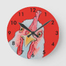 Buscar gallina relojes de pared Rojo