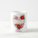Buscar flores en forma de corazón tazas Mamá