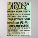 Buscar reglas de baño posters Tipografía