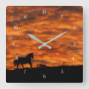 Buscar country western relojes de pared Horse