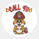 Buscar hámster lindo pegatinas Bombero