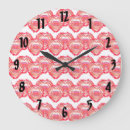 Buscar rojo corazón relojes de pared Para ella