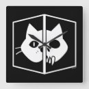 Buscar humor del gato relojes de pared Chiste