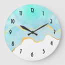 Buscar ondulado relojes de pared Turquesa