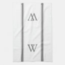 Buscar rayas grises paños de cocina Monograma