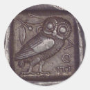 Buscar monedas antiguas pegatinas Búho