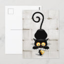 Buscar personaje de dibujos animados postales Gato negro