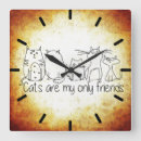 Buscar humor del gato relojes de pared Gatos