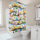 Buscar dinosaurio cortinas de baño Acuarela