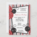 Buscar lady bug invitaciones Rojo