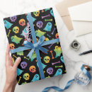 Buscar gótico lindo papel de regalo Calavera