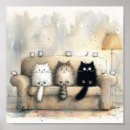 Buscar sofá posters Gatos