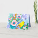 Buscar pájaros amarillos tarjetas Floral