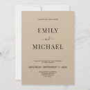 Buscar papel kraft invitaciones Minimalista