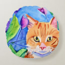 Buscar naranja gato cojines Gatito