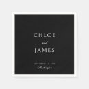 Buscar boda servilletas Blanco y negro