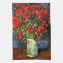 Buscar flores rojas paños de cocina Vincent van gogh