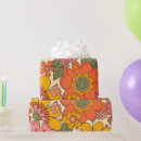 Buscar los años 70 papel de regalo Patrón floral