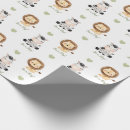 Buscar animales del safari papel de regalo Primer cumpleaños
