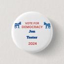 Buscar democrático redondos pins Campaña