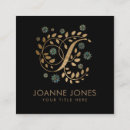 Buscar letra j tarjetas de visita Oro