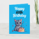 Buscar gato azul tarjetas Para él
