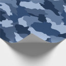 Buscar camuflaje azul papel de regalo Camo
