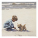 Buscar niño en la playa posters General y unisex